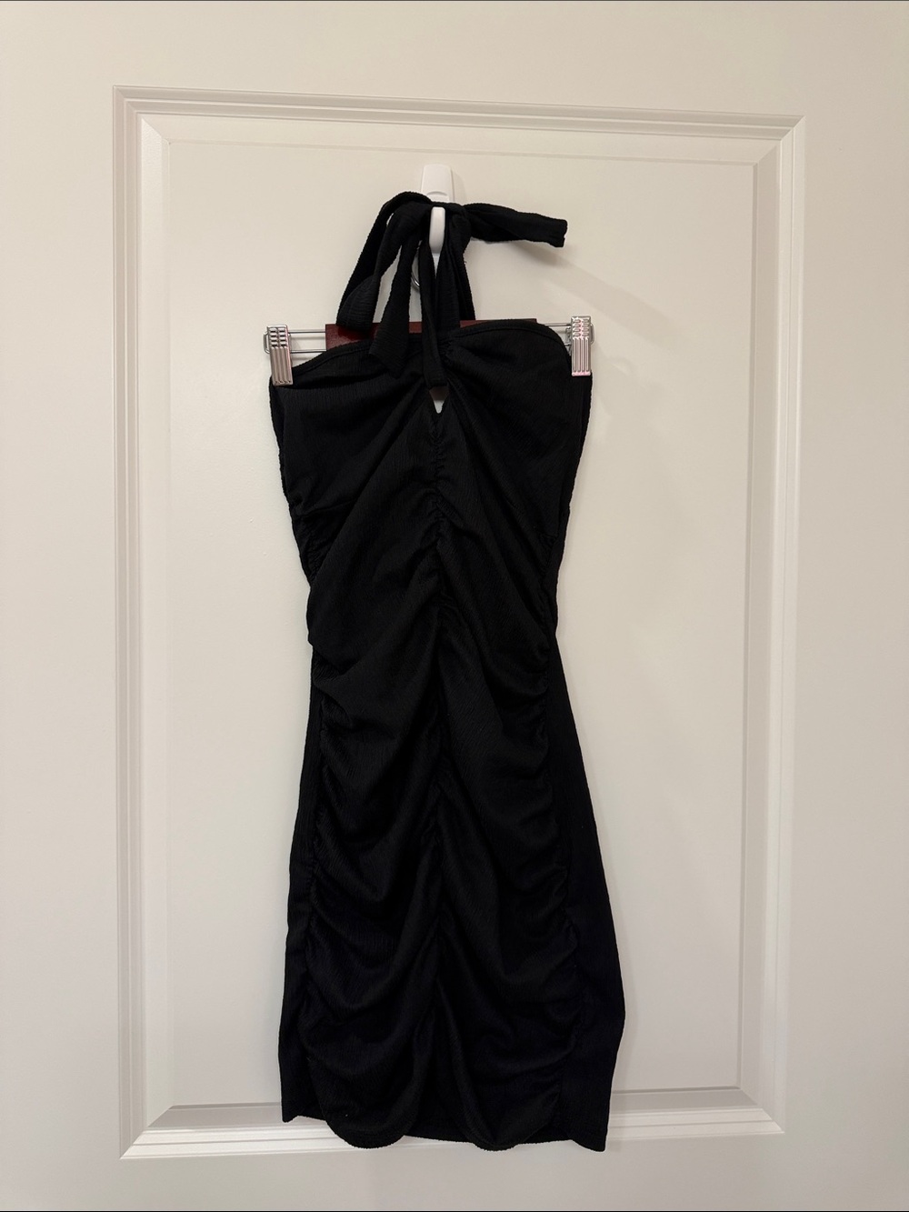 SHEIN Black Ruched Maxi Dress Size Small